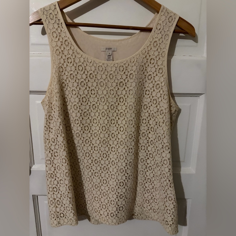 J. Crew Lace Sleeveless Top